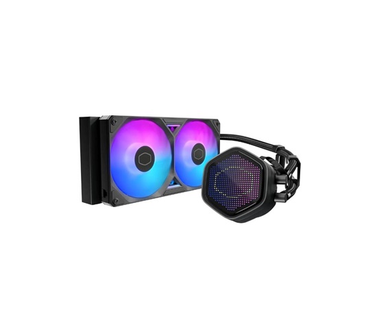 Cooler Master vodní chladič MasterLiquid Atmos II Pixel LED, 2x120mm, LGA1851, AM5, černá
