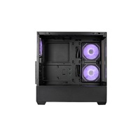 BAZAR - Cooler Master case Elite 690 Wood, ATX, Průhledná bočnice, 3x 120mm ARGB Fan, Černá - Poškozený obal (Komplet)
