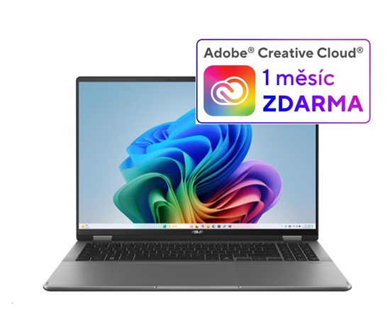 ASUS NTB Vivobook 16 Flip (TP3607SA-OLED099W), Ultra 7 258V, 16" 1920 x 1200, 32GB, 1TB SSD, Intel Arc, W11 Home, Gray