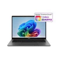 ASUS NTB Vivobook S14 (S3407QA-OLED063W), X1 26 100, 14" FHD, 32GB, 1TB SSD, Adreno, W11 Home, Matte Gray
