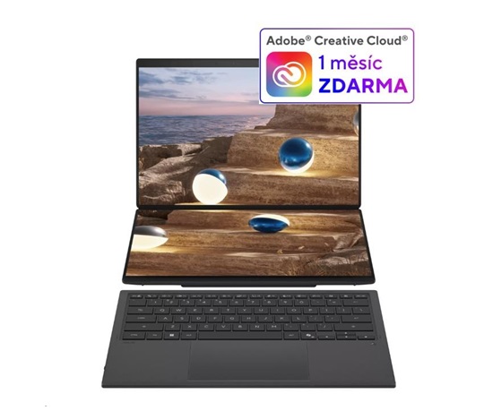 ASUS NTB Zenbook Duo (UX8407AA-OLED086W), Ultra X9 388H, 14" 2880 x 1800, 32GB, 1TB SSD, Intel Arc, W11 Home, Gray