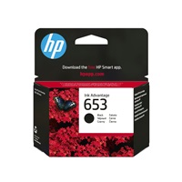BAZAR - HP 653 Black Original Ink Advantage Cartridge (360 pages) - Poškozený obal (Komplet)