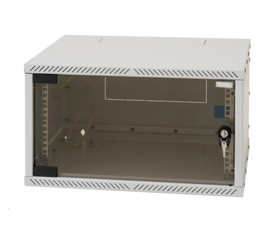 BAZAR - TRITON 19" jednodílný rozvaděč 9U/400mm - rozložený FLAT PACK - po opravě (výměna pantu)