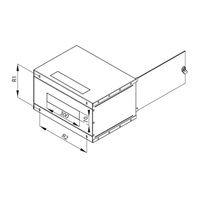 BAZAR - TRITON 19" jednodílný rozvaděč 9U/400mm - rozložený FLAT PACK - po opravě (výměna pantu)