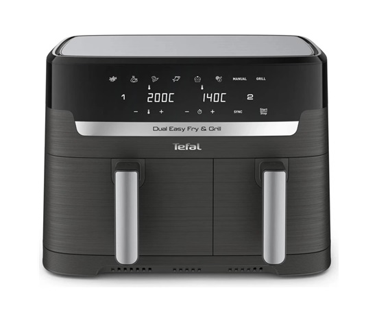 Tefal Dual Easy Fry & Grill 2v1 Horkovzdušná fritéza, Černá