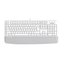 A4tech FK20, multimediální kancelářská klávesnice, CZ/US, USB, bílá – náhled 1
