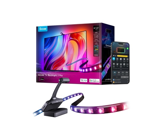 BAZAR - Govee TV Backlight 3 Pro 55-65" SMART LED podsvícení RGBIC - Poškozený obal (Komplet)
