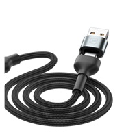 3mk kabel Hyper Cable N-SERIES 6 in 1 C/A to C/Lightning/Micro 1.2m QC 3.0 9V/2A 18W Black