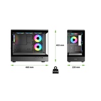 BAZAR - EVOLVEO Ursus, skříň mATX, 6x ARGB ventilátor 120mm, skleněná bočnice + přední panel - Poškozený obal (Komplet)