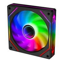 EVOLVEO 120UX-S ventilátor 120mm, 4pin molex, ARGB, slave, černá