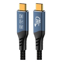 PREMIUMCORD Kabel USB4™ Version2.0 80Gbps 16K@60Hz 240W Thunderbolt 3 a 4 kabel 1,5m