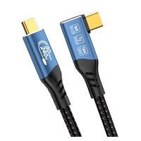 PREMIUMCORD Kabel USB4™ Version2.0 80Gbps 16K@60Hz 240W Thunderbolt 3 a 4 kabel zahnutý 1m