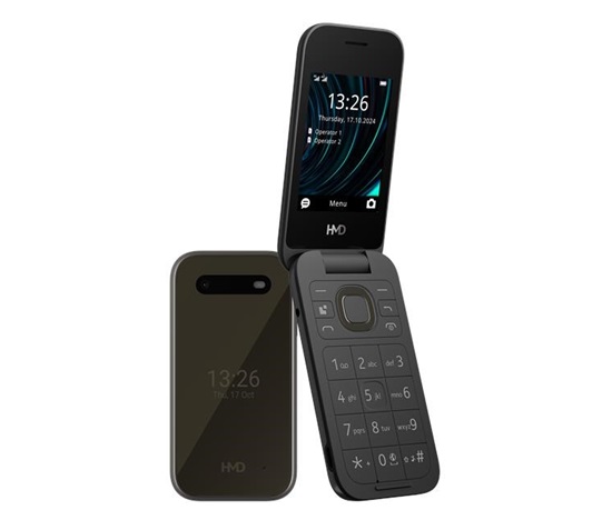 BAZAR - HMD Nokia 2660 Flip Dual SIM, 4G, černá (2025), (CZ, SK, HU) - Rozbaleno (Komplet)