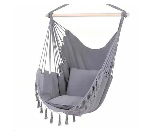 2Kids Toys Závěsné houpací křeslo šedé