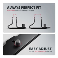 AXAGON STND-VB, vertikální hliníkový stojan pro notebooky 10"-17.3, nastavitelný rozestup, černý