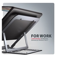 AXAGON STND-LAG, hliníkový stojan pro notebooky 10"-17.3", nastavitelná výška, šedý