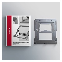 AXAGON STND-LAG, hliníkový stojan pro notebooky 10"-17.3", nastavitelná výška, šedý
