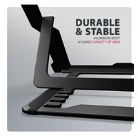 AXAGON STND-LAB, hliníkový stojan pro notebooky 10"-17.3", nastavitelná výška, černý