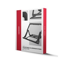 AXAGON STND-LAB, hliníkový stojan pro notebooky 10"-17.3", nastavitelná výška, černý