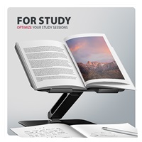 AXAGON STND-LQB, hliníkový HQ stojan pro notebooky 10"-17.3", nastavitelná výška a úhel, černý