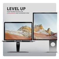 AXAGON STND-LQB, hliníkový HQ stojan pro notebooky 10"-17.3", nastavitelná výška a úhel, černý