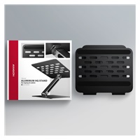 AXAGON STND-LQB, hliníkový HQ stojan pro notebooky 10"-17.3", nastavitelná výška a úhel, černý