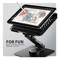 AXAGON STND-LRB, hliníkový stojan pro notebooky 10"-17.3" s nastavitelnou výškou, úhlem a 360° rotací, černý