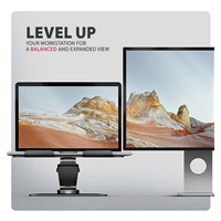 AXAGON STND-LRB, hliníkový stojan pro notebooky 10"-17.3" s nastavitelnou výškou, úhlem a 360° rotací, černý