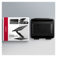 AXAGON STND-LRB, hliníkový stojan pro notebooky 10"-17.3" s nastavitelnou výškou, úhlem a 360° rotací, černý