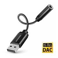 AXAGON ADA-HA, USB-A na 3.5mm jack Hi-Res DAC audio adaptér, 384kHz/32bit, stereo