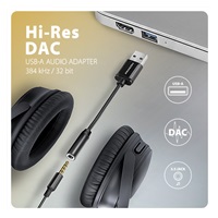 AXAGON ADA-HA, USB-A na 3.5mm jack Hi-Res DAC audio adaptér, 384kHz/32bit, stereo