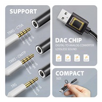 AXAGON ADA-HA, USB-A na 3.5mm jack Hi-Res DAC audio adaptér, 384kHz/32bit, stereo