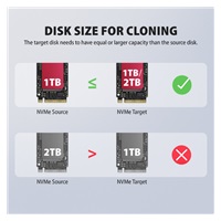 AXAGON ADSA-M2C22L, USB-C 20Gbps dokovací stanice pro 2× M.2 NVMe SSD s funkcí klonování