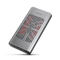 AXAGON EEM2-20GD, USB-C 20Gbps externí box pro dva M.2 NVMe SSD s funkcí klonování