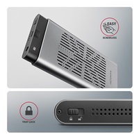 AXAGON EEM2-20GD, USB-C 20Gbps externí box pro dva M.2 NVMe SSD s funkcí klonování