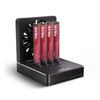 AXAGON ADSA-M2C44, USB4 dokovací stanice pro 4× M.2 NVMe SSD s funkcí klonování