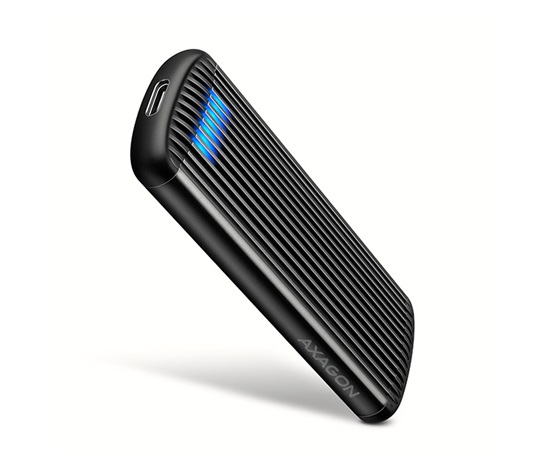 AXAGON EEM2-SC, USB-C 10Gbps externí box pro M.2 NVMe SSD, bezšroubový, žebrovaný hliník
