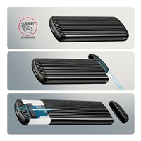 AXAGON EEM2-SC, USB-C 10Gbps externí box pro M.2 NVMe SSD, bezšroubový, žebrovaný hliník