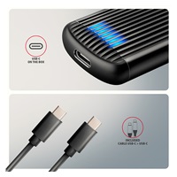 AXAGON EEM2-SC, USB-C 10Gbps externí box pro M.2 NVMe SSD, bezšroubový, žebrovaný hliník