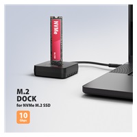 AXAGON ADSA-M2C11L, USB-C 10Gbps dokovacia stanica pro 1× M.2 NVMe SSD