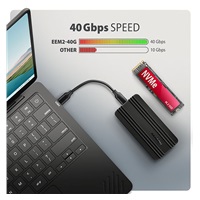 AXAGON EEM2-40G, USB-C 40Gbps externí box pro M.2 NVMe SSD, zesílený hliník
