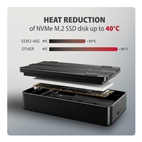 AXAGON EEM2-40G, USB-C 40Gbps externí box pro M.2 NVMe SSD, zesílený hliník