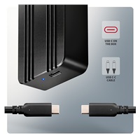 AXAGON EEM2-40G, USB-C 40Gbps externí box pro M.2 NVMe SSD, zesílený hliník