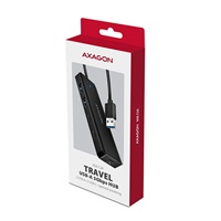 AXAGON HUE-C2A, 4× USB 5Gbps TRAVEL hub, 2× USB-A + 2× USB-C, USB-C napájení, kabel USB-A 19cm