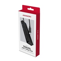 AXAGON HUE-C2C, 4× USB 5Gbps TRAVEL hub, 2× USB-A + 2× USB-C, USB-C napájení, kabel USB-C 19cm