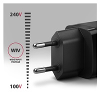 AXAGON ACU-PQ33, GaN nabíječka do sítě 33W, USB-A + USB-C, PD3.0/PPS/QC4+/SFC2.0/Apple, černá