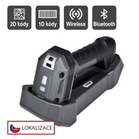 Virtuos CCD 2D průmyslová bezdrátová čtečka HW-857, USB, tmavě šedá