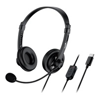 BAZAR - GENIUS sluchátka HS-230U, USB-C, 2.4m, černá, poškozený obal