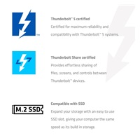 Club3D Dokovací stanice Thunderbolt 5 13v1, 1xUSB-C TB5, 2xUSB-C, 3xUSB-A, 2xHDMI, 1xmicroSD/SD,1xEthernet, 1xM.2