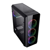 BAZAR - VeinX case Mars MAR01A Mid Tower, bez zdroje, 3xUSB, průhledná bočnice, 4xARGB Fan 120mm, černá - Poškozený obal